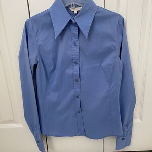 French Blue Ladies Blouse.  Made in Spain